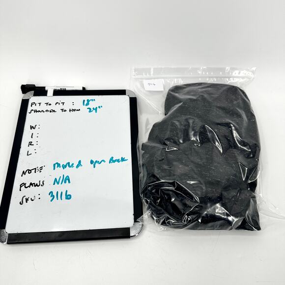 Samsoe Samsoe Sweater Womens Medium Open Back Black Marled Knit Faux Wrap - Picture 7 of 7